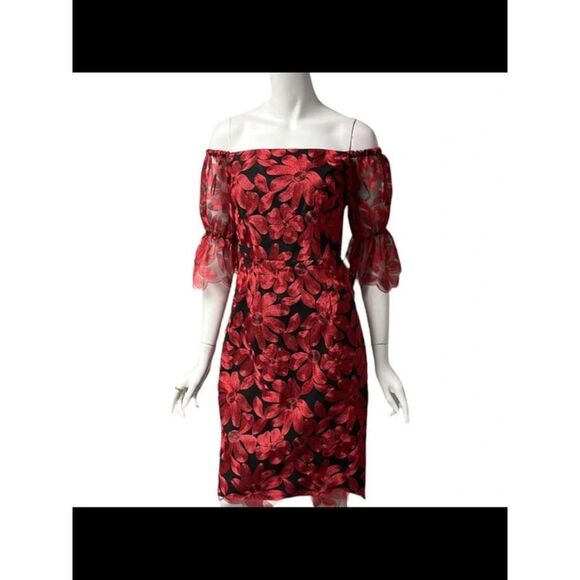 TRINA TURK Dresses & Skirts - TRINA TURK Womens Black Lined 3/4 Sleeve Knee Length Formal Sheath Dress 2